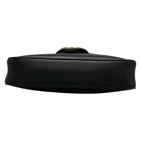 Auth GUCCI GG Marmont Black Leather Shoulder Bag - Picture 6 of 16